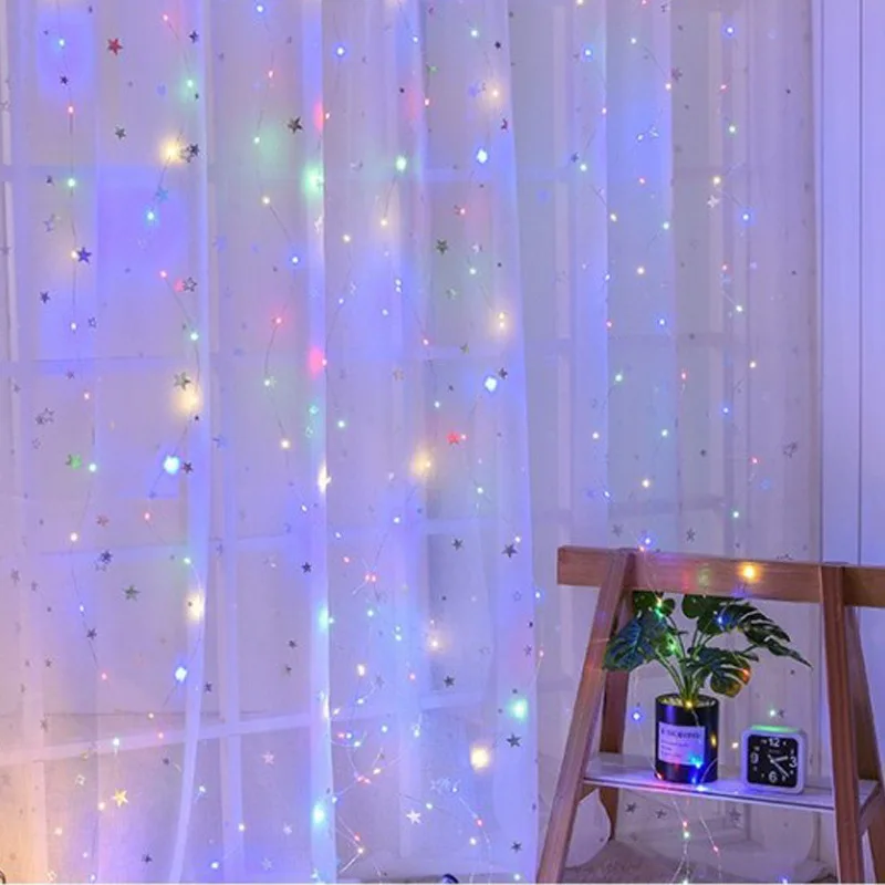 Christmas LED Curtain Light Fairy String Garland Merry Christmas Decorations For Home New Year Gifts Xmas Navidad Wedding Party