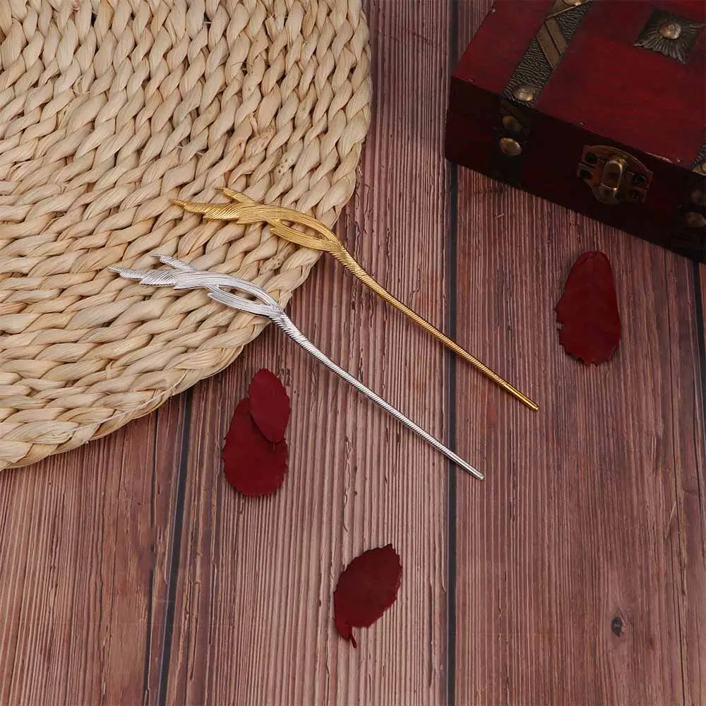 

Headwear Chinese Feather Girls Ornaments Women Hair Stick Hair Fork Hairpin Bird