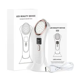 Advanced Skin Rejuvenation and Acne Treatment Device with Red/Blue Light Therapy (White)