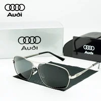 AUDI Polarized Driving Sunglasses Men Luxury Square Pilot Anti-Glare Sun Glasses Navigator Eyewear UV400 Goggles for Car Owners