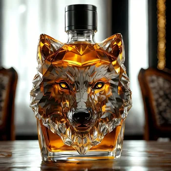 Wolf Head Shape Design Whiskey Decanter 1