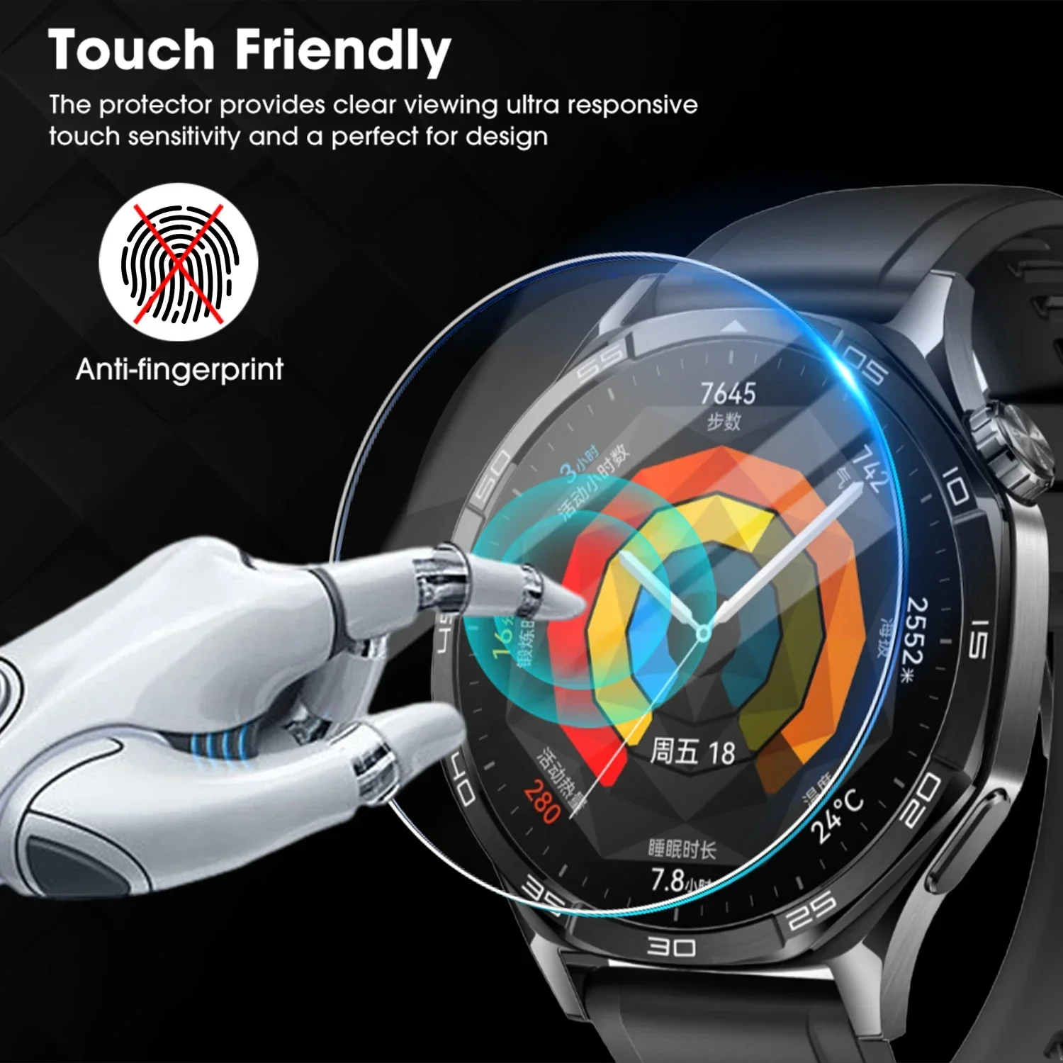 Premium Tempered Glass Screen Protectors for 41mm & 46mm Smartwatches – Quick Installation
