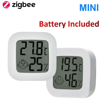 Smart Zigbee Temperature And Humidity Detector Sensor APP Real Time Monitoring LCD Screen Diaplay Works With Zigbee2mqtt Ho 1
