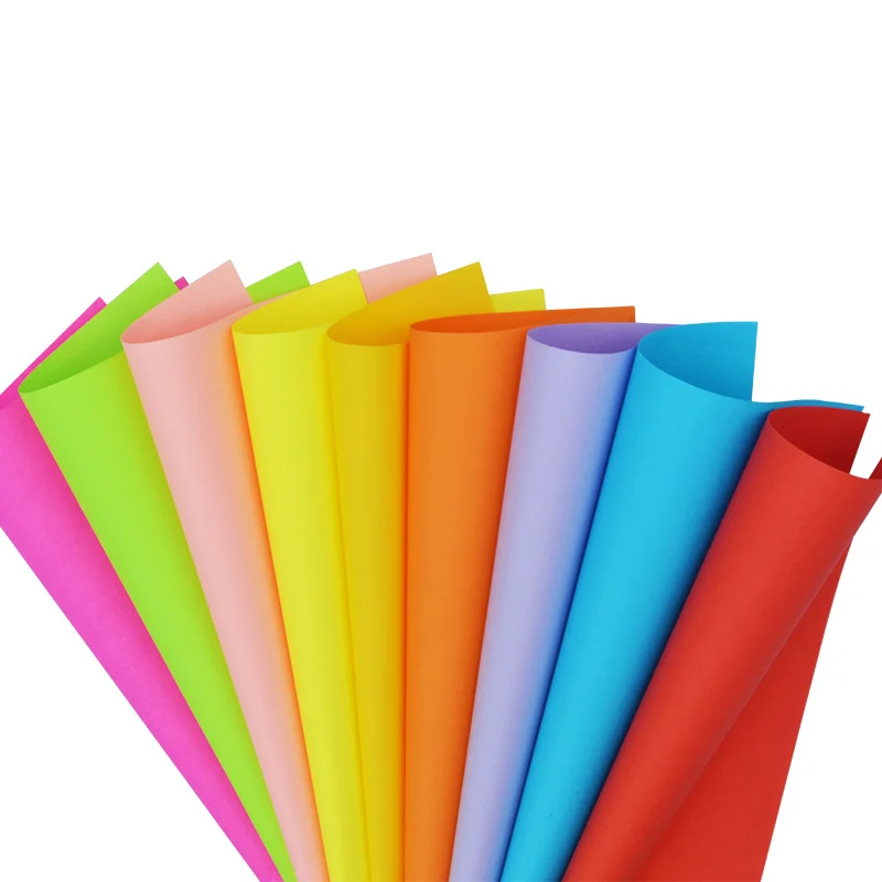 Vibrant Hand-Folded A4 Draft Paper - Multicolor Office Supply