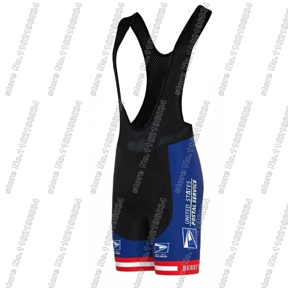 USA-Postal cycling Jersey 2024 Set National Team Clothing Men Blue Road Bike Shirt Suit Bicycle Bib Shorts Skull Ropa Maillot 4