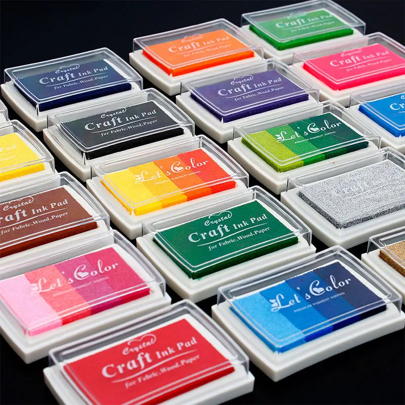 

Inkjet 15-Color Seal Stamp Pad Red Financial Office Portable Seal By Handprint Hand Red Ink Stamp.