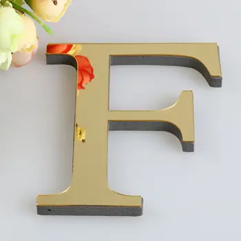 Gold English Letters Wall Stickers 1