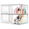 Cross-Border New Arrival Storage Box Detachable Assembled Snack Desktop Finishing Cosmetics Storage Transparent Plastic Box 1