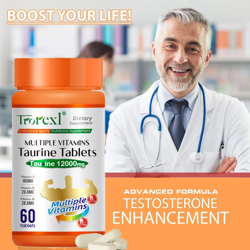 Trorexl Multivitamin Taurine Tablets Physical Strength Supplements Energy Enhancement Anti-fatigue
