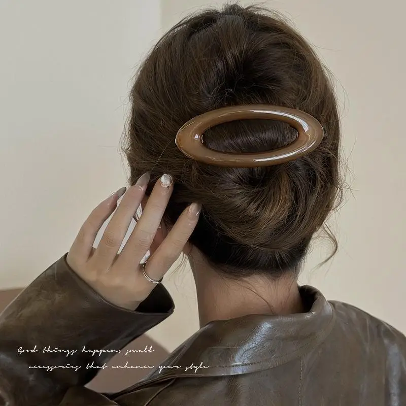 Koreaanse haarclips van metaal en gelei voor dames_voghion.com