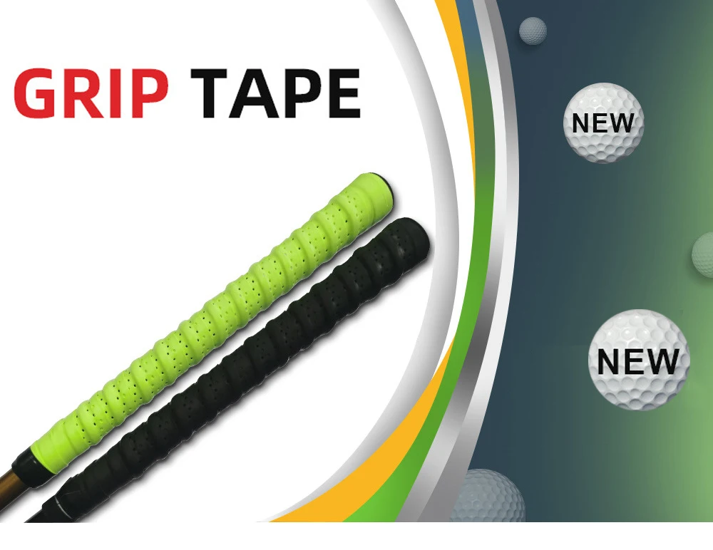 Golf Club Grip Tape Golf Grip Wrapping Tapes Golf Accessories Non-slip Sweatproof PU Wrapping Black Green Quick Replacement