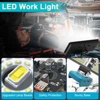 Feriales 8-Zoll Profi-LED-Arbeitsleuchte – Kompatibel mit Makita 18V – 5400LM Superhell & 120° Verstellbar – Mit USB & Typ-C Ladefunktion 1