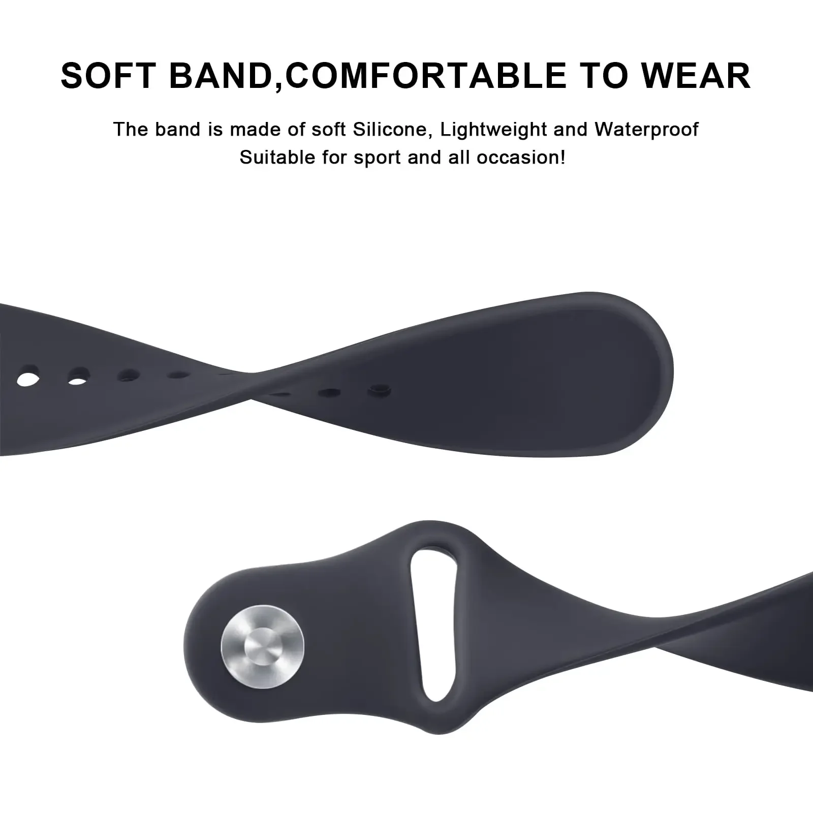 Silicone Sports Strap - 20mm/22mm Universal Wristband Bracelet