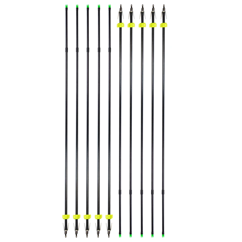 6/12pcs Fishing Arrows 31.5'' Fiberglass Shaft ID6mm OD8mm Safety Slides  For Archery Outdoor Hunting Shooting Fish Bowfishing - AliExpress