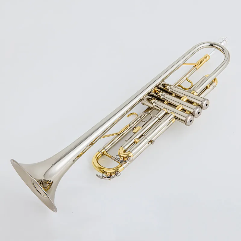 Japan quality 8345 Trumpet B Flat Silver Plated Professional Trumpet Musical Instruments with Case