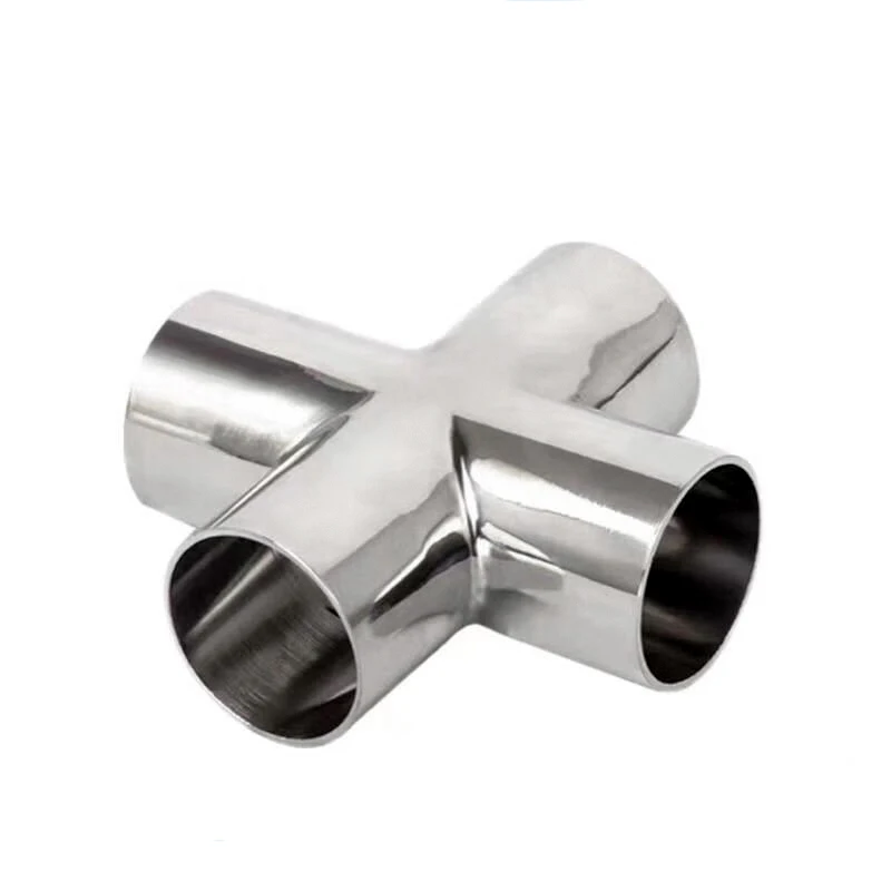 19mm-102mm OD Sanitary Welding Cross 4-ways Pipe Connector SS304 Stainless Steel Fitting Spliter Homebrew Beer Wine