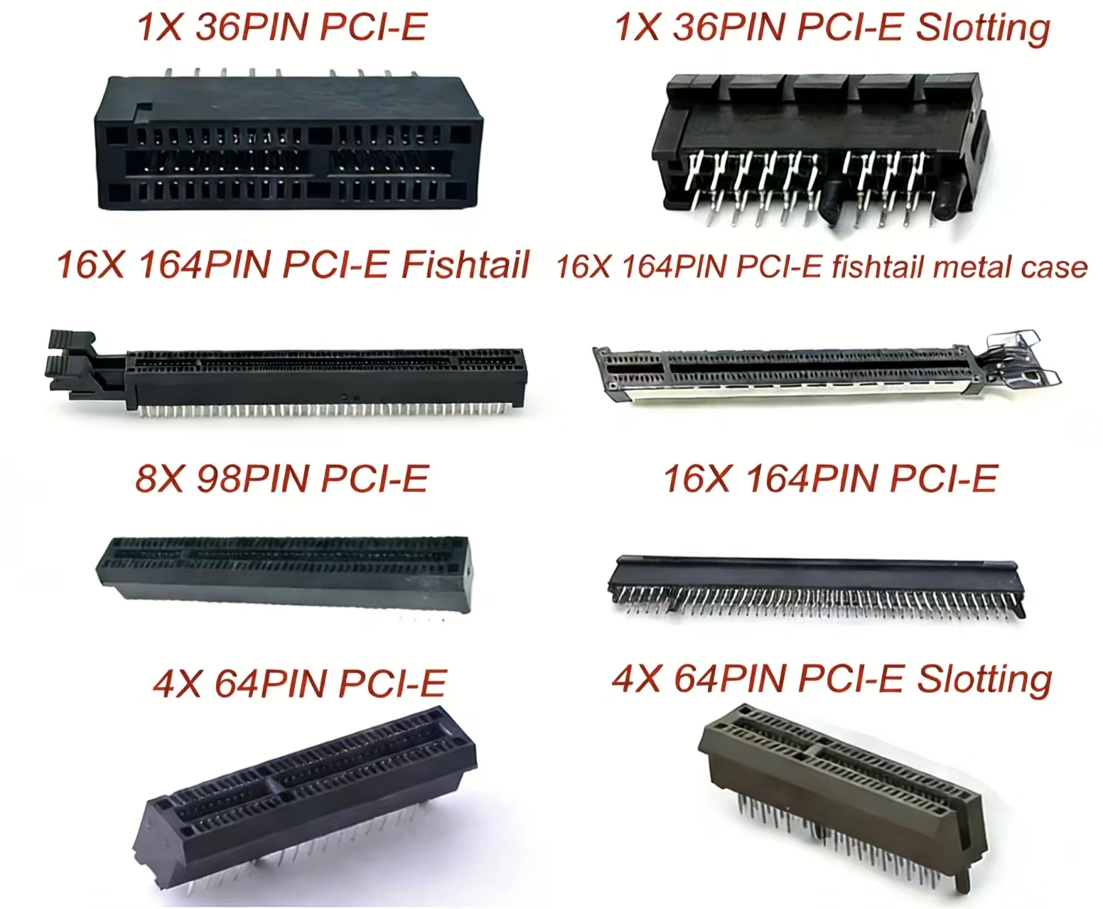 Pinpin専用ページ PCI-E PCI Express 1X 4X 8X 16X 3.0 Gen3 32Pin 64Pin 98Pin 164Pin