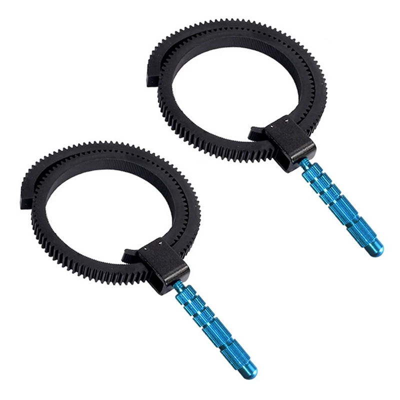 Le Migliori Offerte 2X Rubber Follow Focus Ring Gear Belt Con Plug In Lega Di Alluminio Per Fotocamere Slr Fotocamera Digitale Dslr Camcorder