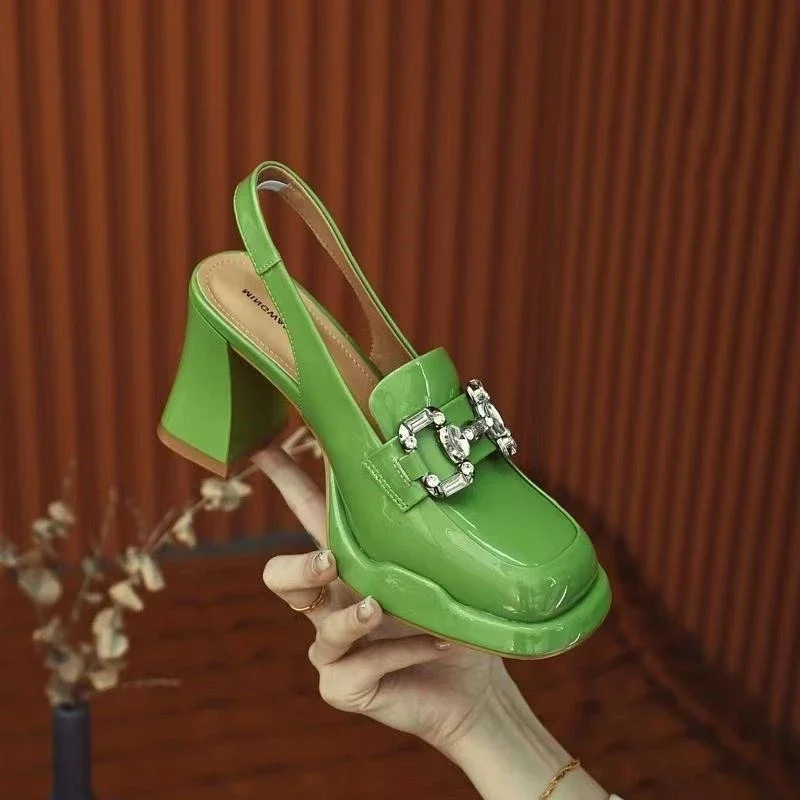 High Quality Female Shoes Autumn Women's Pumps Fashion Square High Heels Casual Wedges Platform Pumps Office Lady Shoes Zapatos