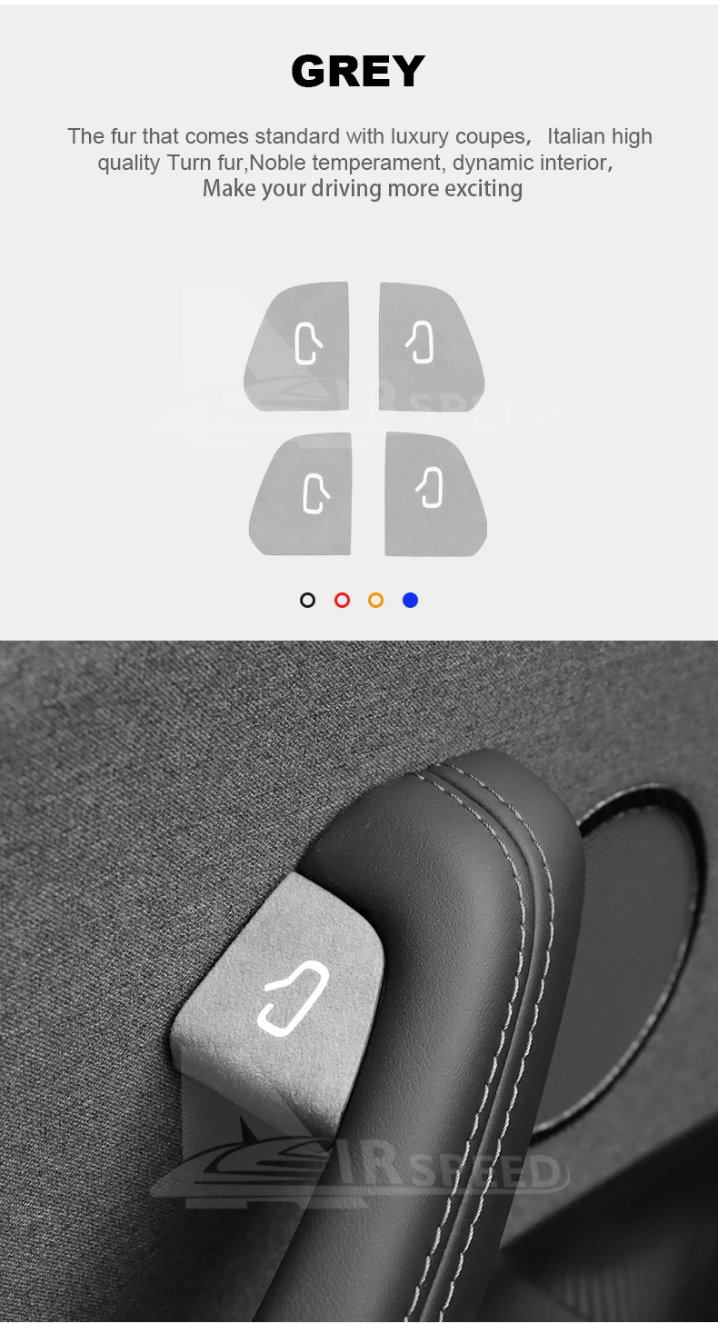 Für Tesla Model Y 2025 2026 Italienisches Premium-Wildleder Juniper Model 3 Highland 2024 2025 2026 Türschalter-Verkleidungs-Aufkleber – Detail 11