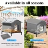 All Season Weatherproof Cat House Outdoor Indoor Warm Shelter for Stray Cats Dogs Waterproof Winter Pet Bed with Removable Mat 2