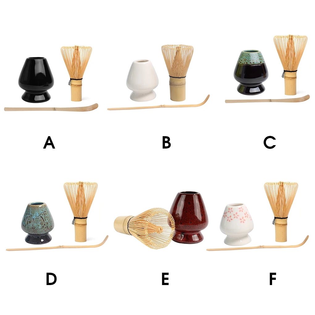 Набор чайных чашек 3 в 1 с бамбуковым венчиком, керамической чашей, традиционные чайные наборы, домашние инструменты для приготовления чая, аксессуары, подарки на день рождения