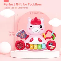 Baby Toys Boys Girls Activity Early Learning Educational Toys Unicorn Musical Light Infant Piano Toys Music Instrument Gift 2