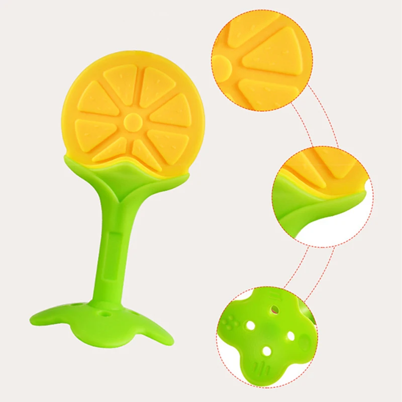Teething Baby Toy Food Grade Silicone Teether Kids Dental Care Accessories Newborn BPA Free Fruit Sucking Chew Toys For Newborn - 4