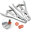Animals Sheep Tail Castration Forceps Expansion Clamp Elasticity Rubber Castration Rings Farm Animal Bloodless Tail Pliers 2