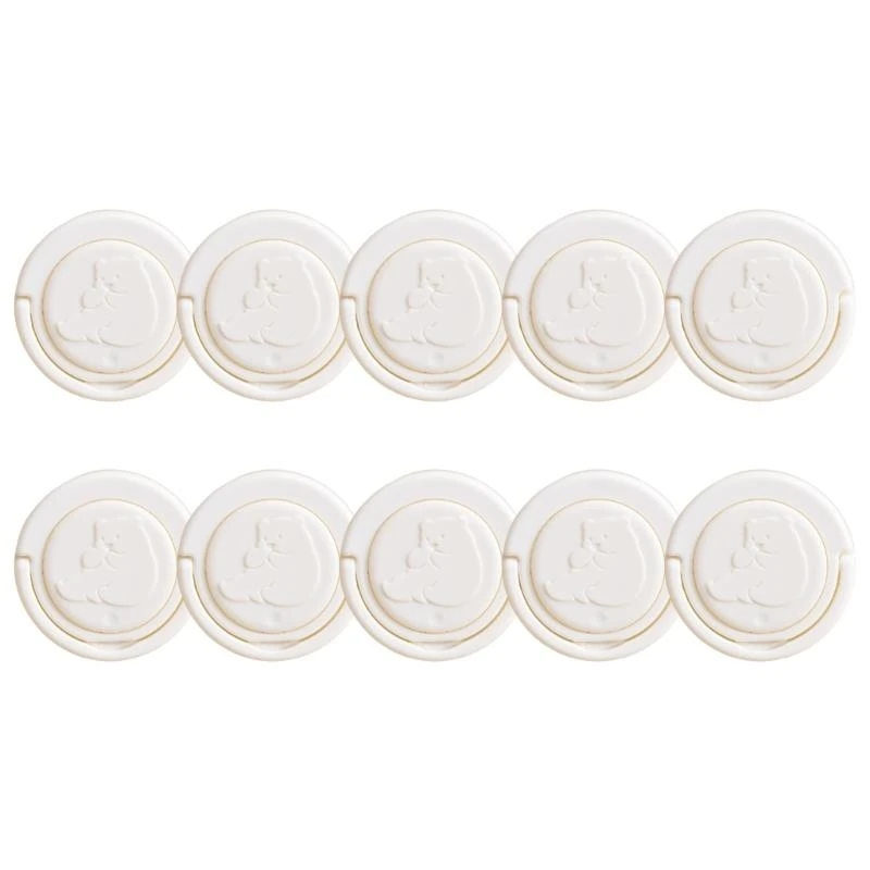 Pack of 10pcs Child Safety Outlet Cover Invisible Handle Design for Home Use 4XBC