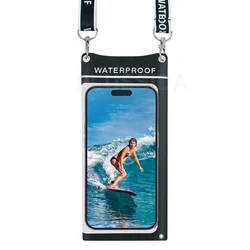 Girls Waterproof Swim Bag Phone Case - Stylish & Durable Universal Protection for Case & Strap (Black)