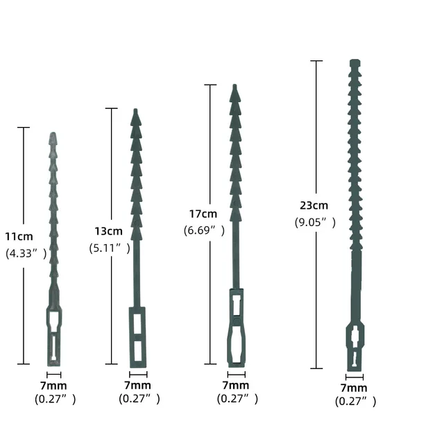 11/13/17/23 Cm Állítható Műanyag Növénykábelek Újrahasznosítható Cserjék Rögzítőkert A Kerti Fák Hegymászásához - Image 2
