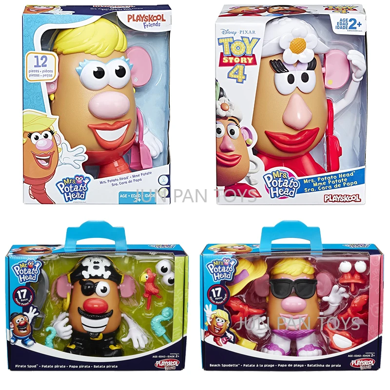Original Mr. Potato Head Playskool Friends Disney Toy Story 4 Mrs. Potato Head Beach Pirate Party Time Action Figure Collection