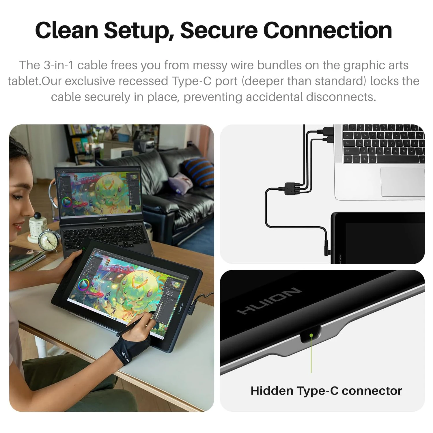 هويون كامفاس برو 16 تابلت رسم شاشة قلم