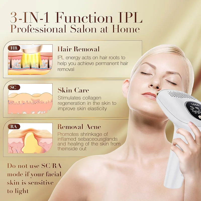 999999 Knippert 3-In-1 Ipl Laser Epilator Voor Vrouwen Thuisgebruik Apparaten Elektrische Ontharing Pijnloze Machine Bikini Dropshipping