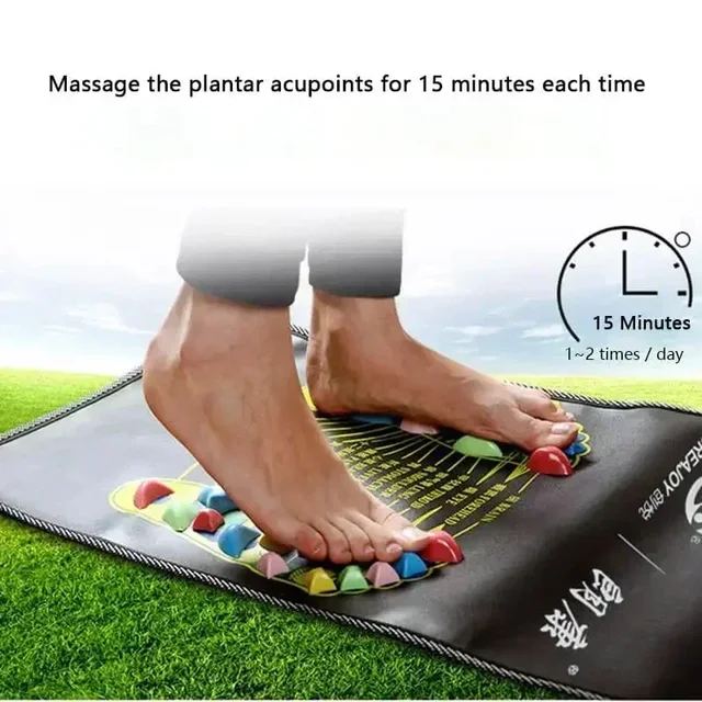 Foot Massage Mat Healthy Acupuncture Foot Mat Reflexology Walk Stone Leg Pad Pain Relief Healthcare Acupressure Mat Massageador 2