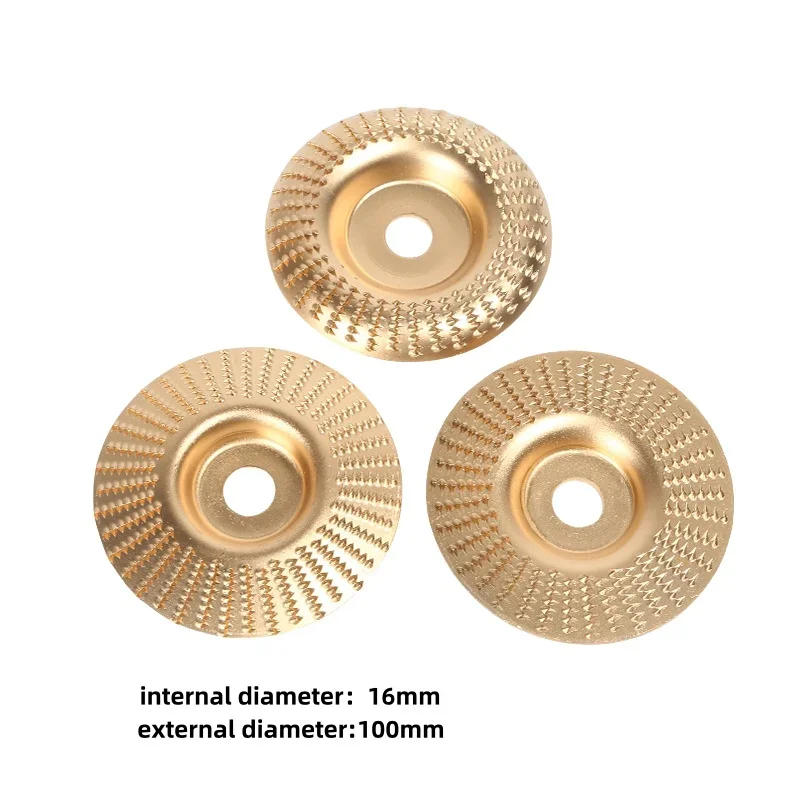 3 pieces of wood polishing tools,including angle grinder, burr grinding disc, burr grinding wheel, and woodworking tool