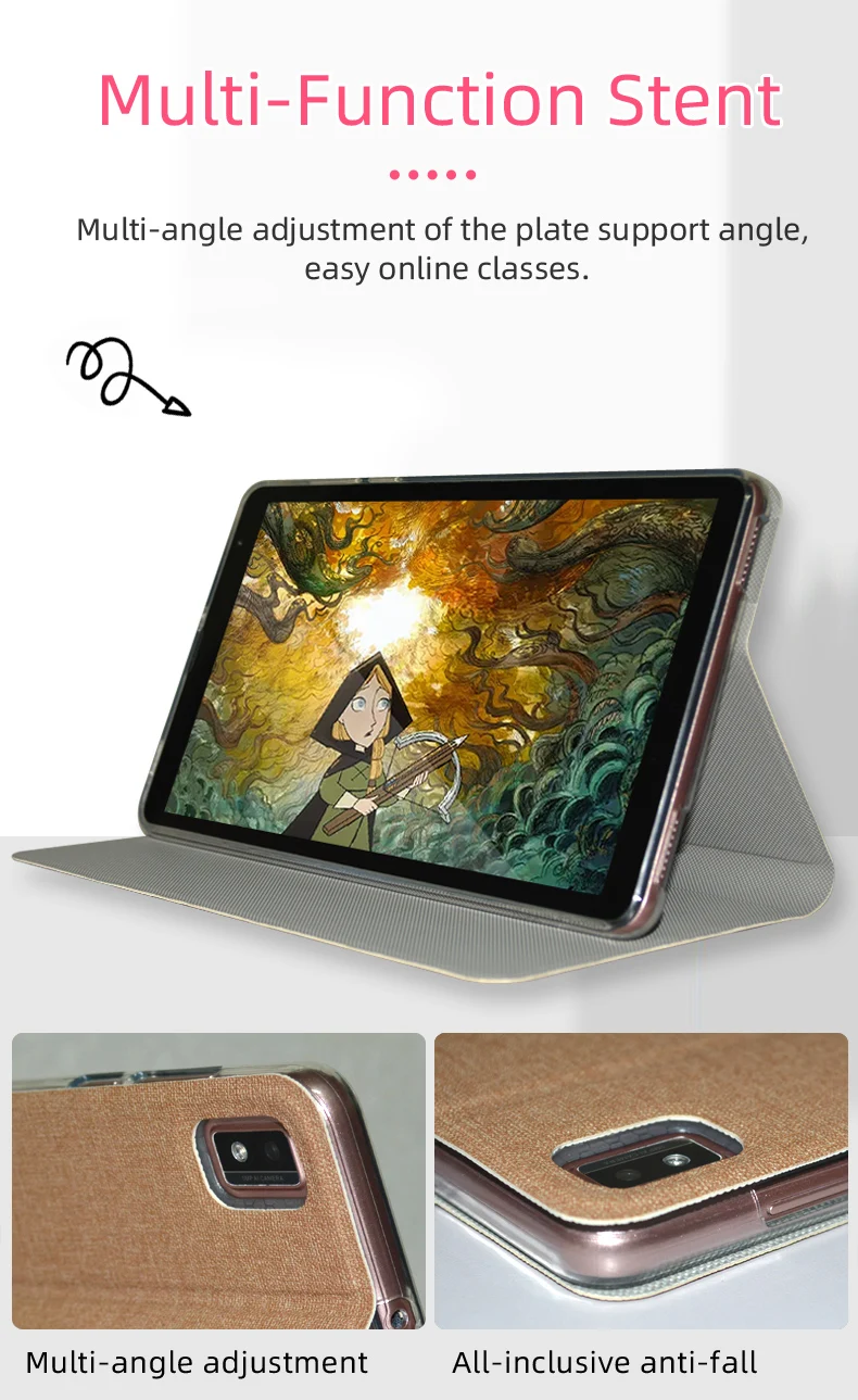 COMAKU Custodia per Blackview Color 8, Cover Flip in Pelle di Alta