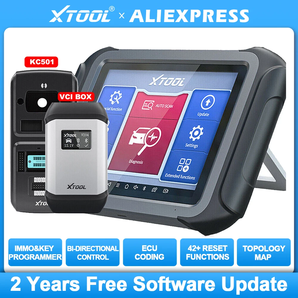 Xtool X100Max Advanced Immo & Key Programmer Codifica Ecu Con 42 + Reset Test Attivo Con Aggiornamento Kc501 Della Mappa Topologica X100Pad3
