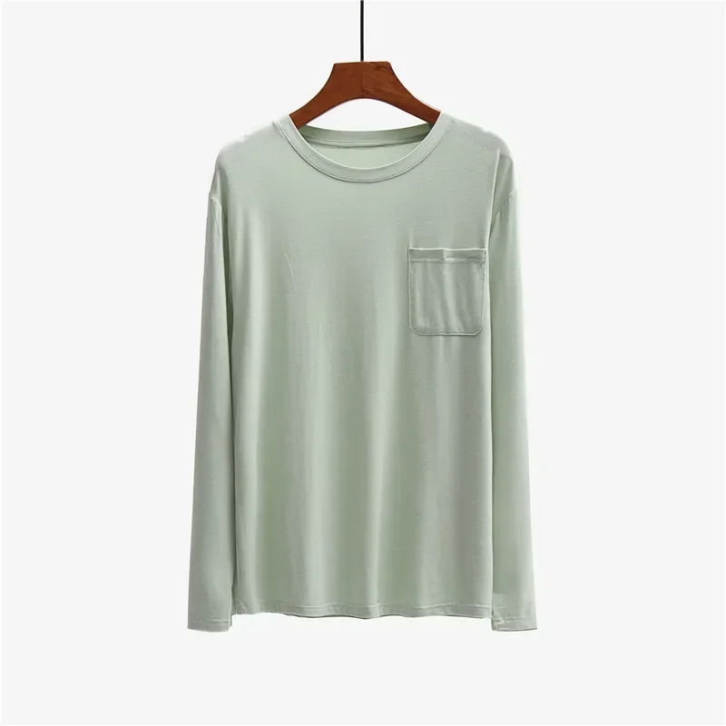 Mens pajamas Modal Men's Long Sleeved Tshirt Pajamas Skin Friendly Breathable Loose Size Men's Home Clothing Thin Pijama Hombre Sleepwear