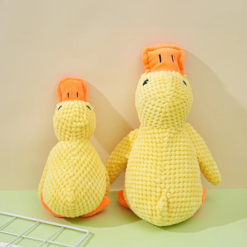 Dog toy plush companion sleeping duck bite resistant grinding sound making toy small and medium-sized dog pet relaxation tool 6