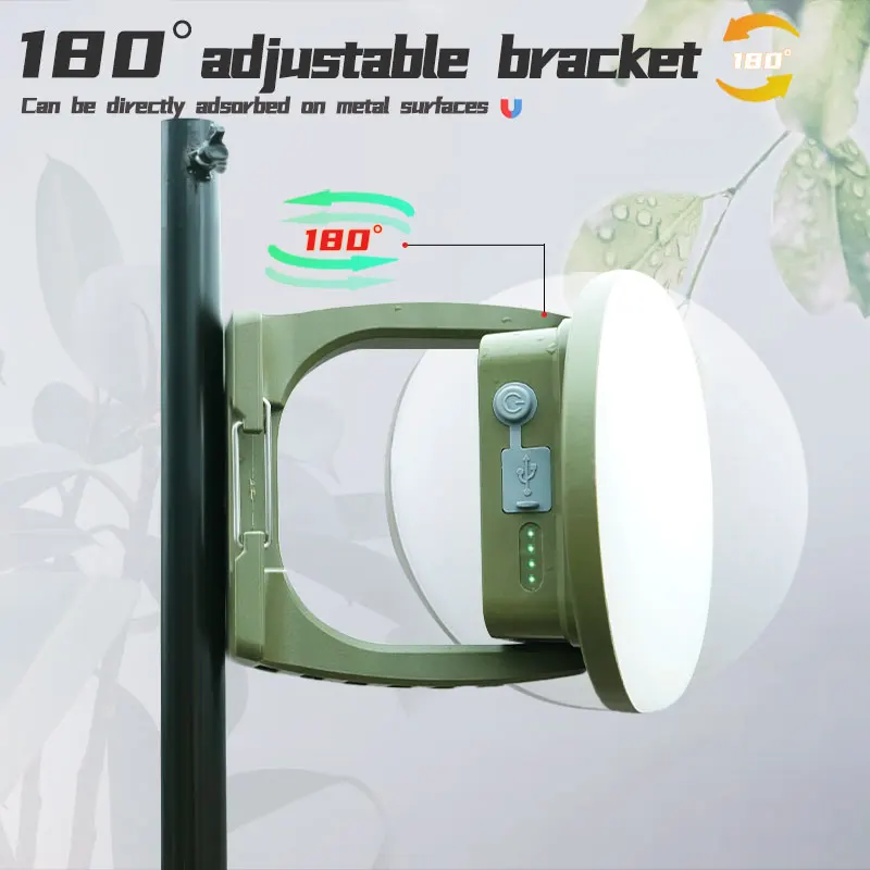 15600mAH Camping Light Multifunctional Portable Lantern Strong Magnetic Absorption High Power Outdoor Tent Light Fishing camping light portable lanterns camping lamp camping lantern