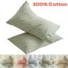 Pillowcase Envelope Style Plaid Couples Plain Ins 48x74cm 100% Pure Cotton Home Textile Household Bedroom Throw Pillow Case 1