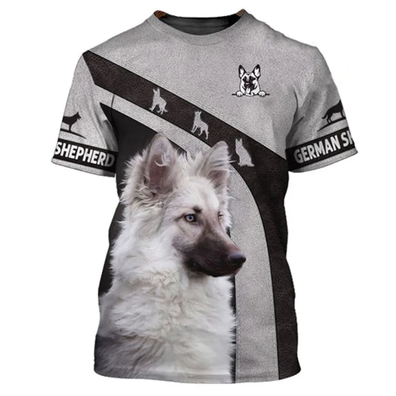 Men's Summer Casual German Shepherd 3D Print T Shirt
