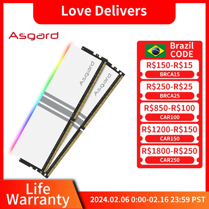 Asgard Valkyrie Ddr5 Rgb Ram Memory Ddr5 Ram Pc 16Gb 32Gb 64Gb 6000Mhz 6400Mhz 6800Mhz Prestazioni Per Desktop Nuovo