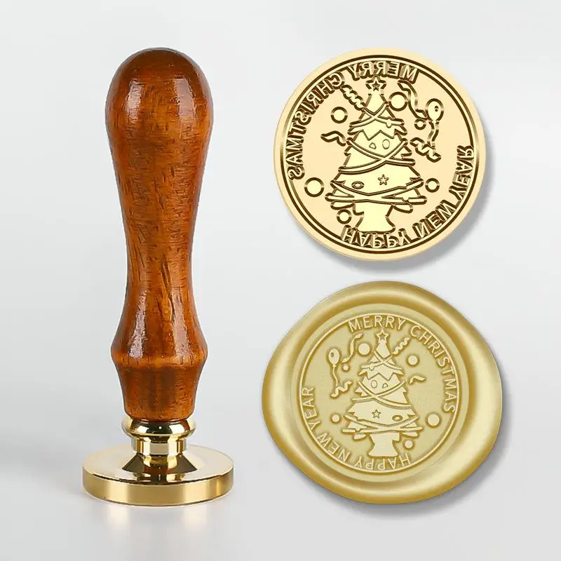 CRASPIRE Brass Wax Seal Stamp Kit - 6 Removable Stamp Heads With 2 Wooden Handles For Invitations, Letters & Gifts - View #9