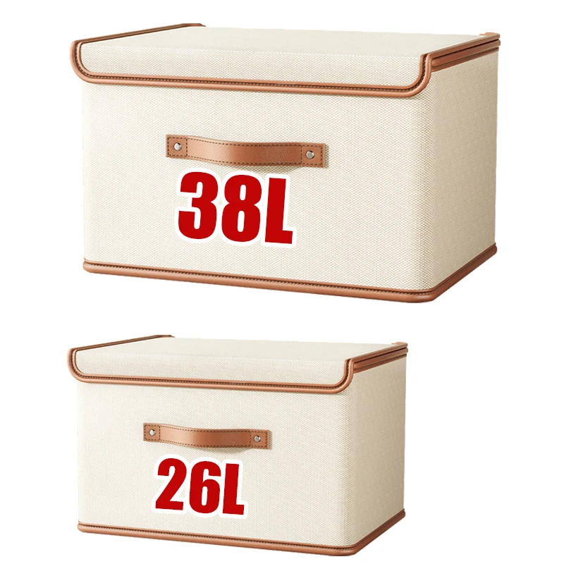 Oxford Cloth Flip-Top Dust-Proof Storage Box for Home and Bedroom Organization