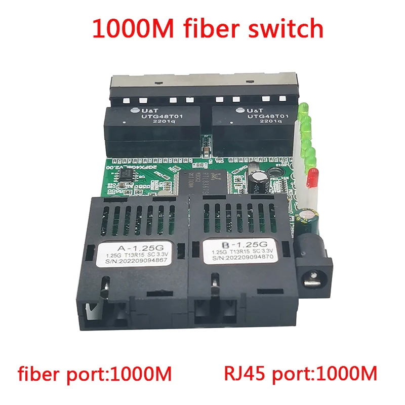 10m 100m 1000m 2 SFP 4 RJ45 Port Fiber Optic Gigabit Fiber Ethernet Switch  - China Fiber Switch, Fiber Optic Switch