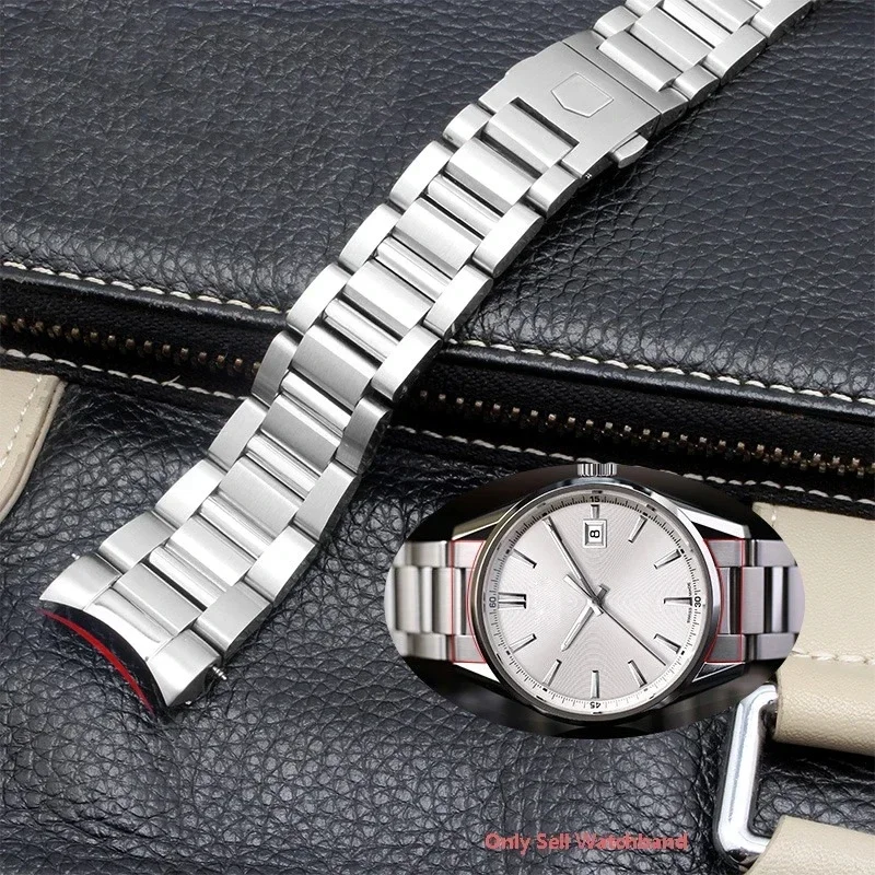 Pulseira de Sólida Correias Relógio Masculino 22 mm Tag Heuer Carrera Cbn2a1d Absorção Competitiva Way201s Series Aço Inoxidável - Image 2