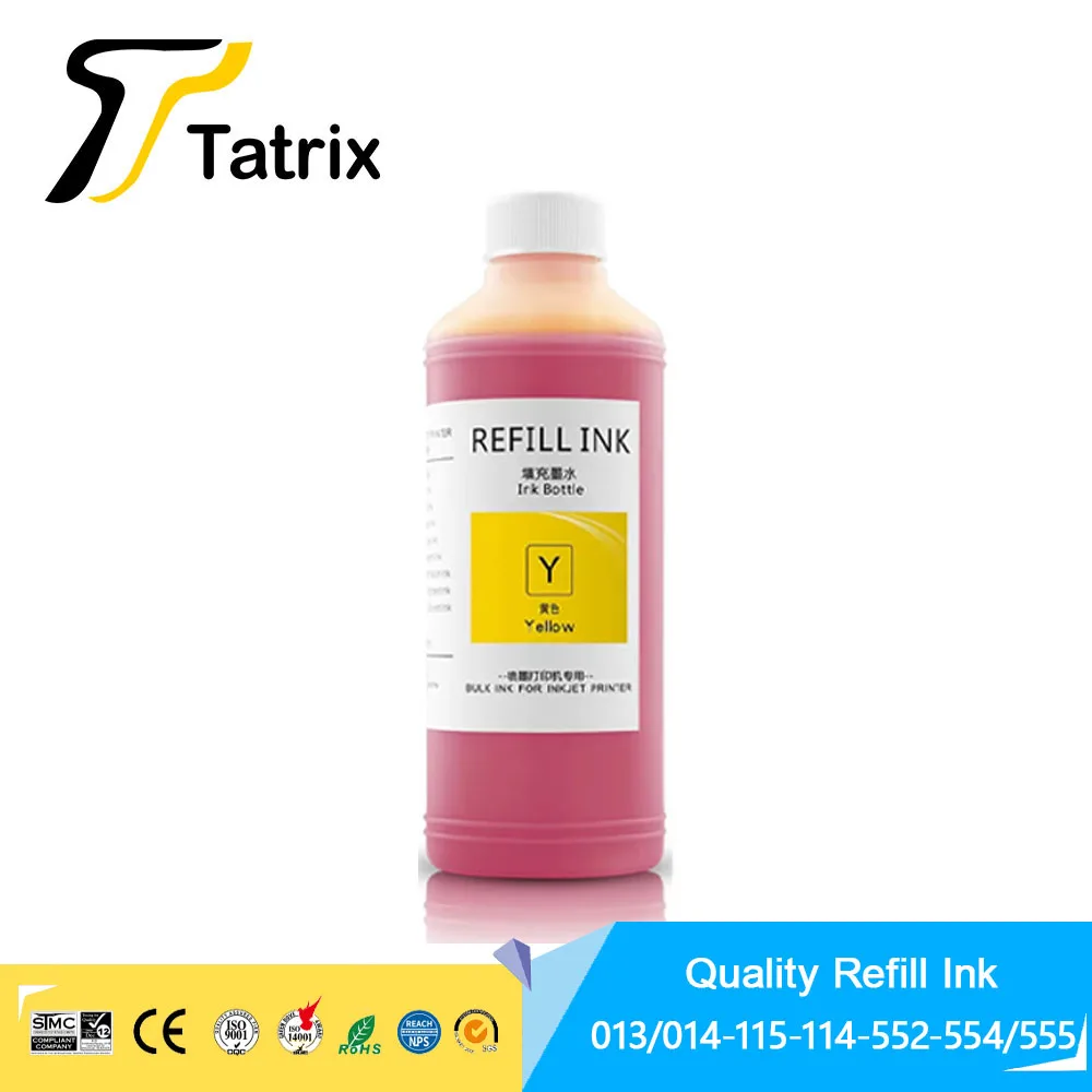 1000ML/Bottle 552/115/114/ 554 555 / 013 014 /011 012 Compatible Refill Bulk Ink For Epson L8160/L8180 ET-8500/ET-8550 Printer